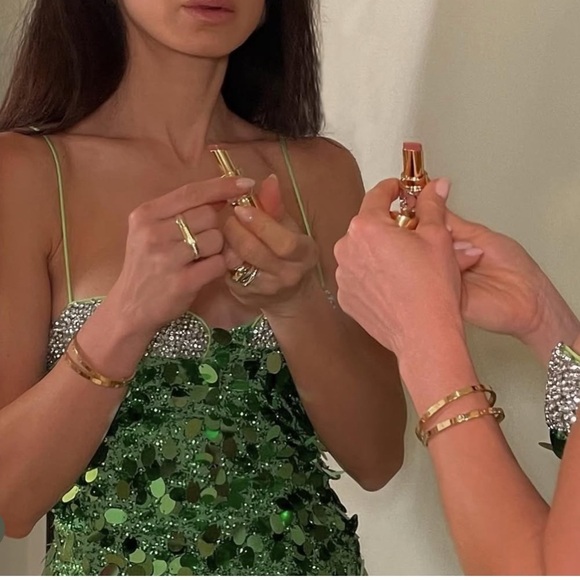 H&M Studio Green Sequined Embellished mini Dress Designer Re-enchantment - Picture 3 of 16